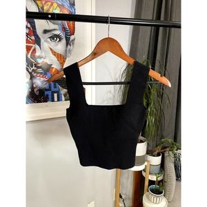 Super Down Black Bandage Tank Top